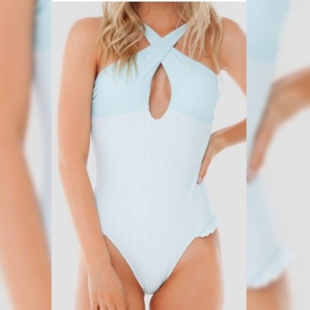 Sugar Coast criss cross neck one piece, XS, NWT